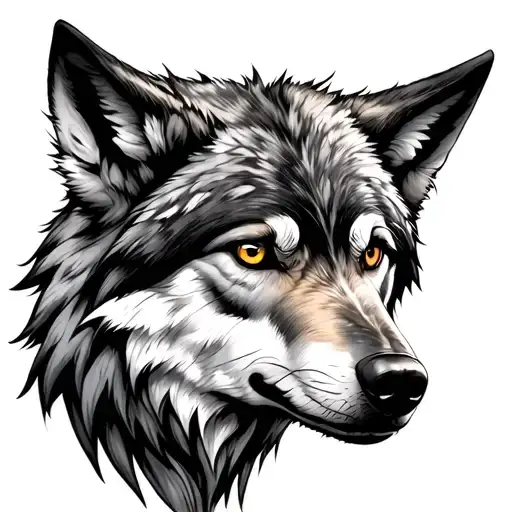 Wolf With A Eye Scar