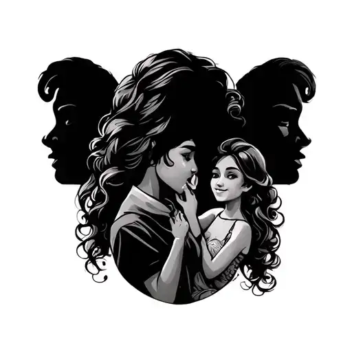 Vegueta With Son And Daughter And Wife