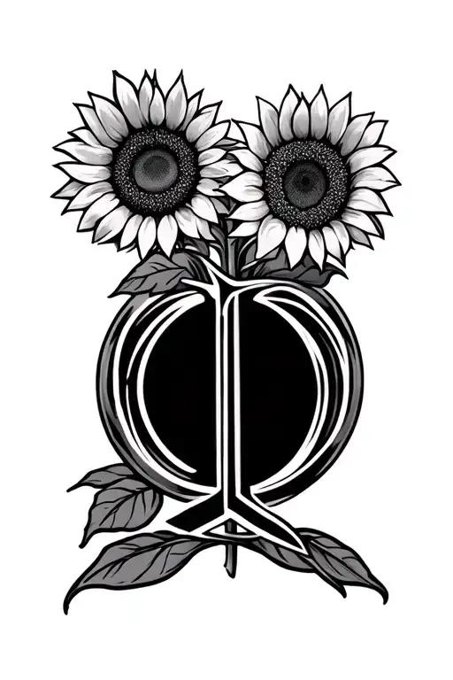 Sunflowers And Feminist Symbol Incorporated