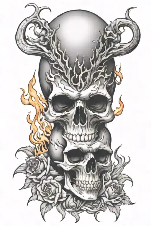 Skull And Fire
