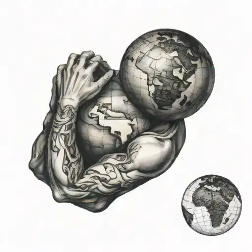Atlas Holding The Earth Globe