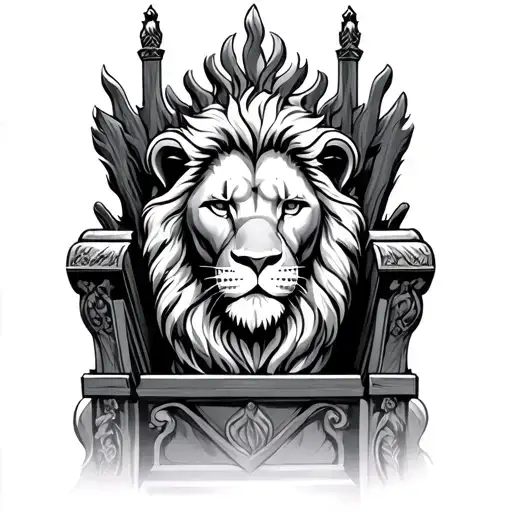 Lion In Throne