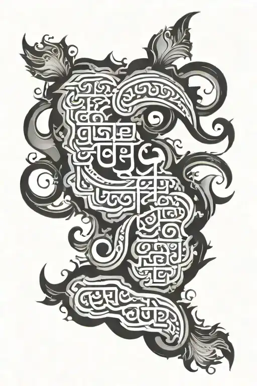 Hindu Shloka Written On Hand