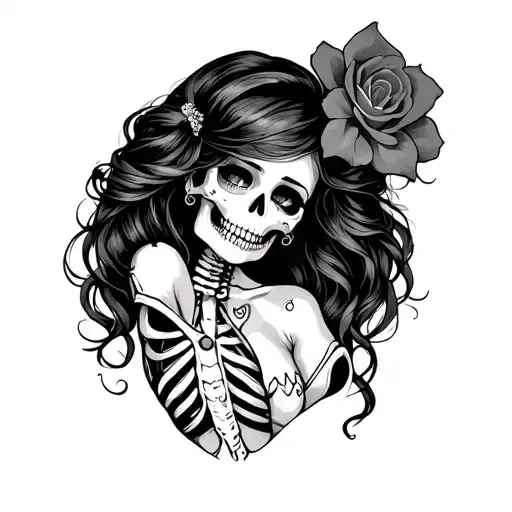 Skeleton Pinup Girl