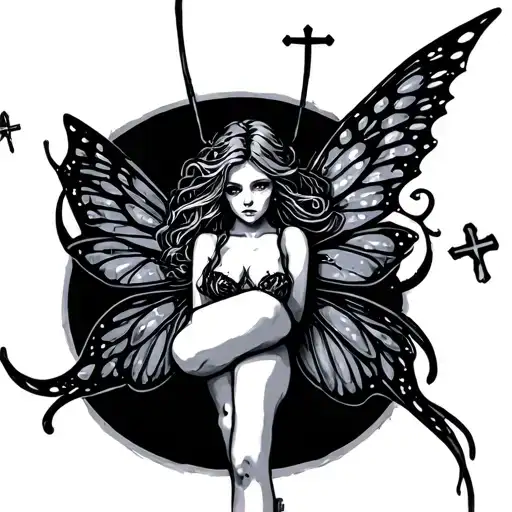 Fairy Cross Leg Hanging Leg