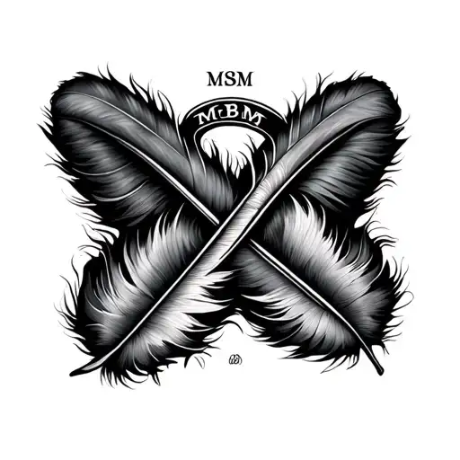 Infinity Sign Made From A Feather With The Word Msbm