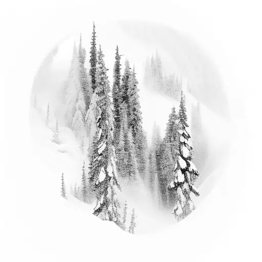 A Skier Gracefully Gliding Down A Snowy Mountain Slope With A Trail Of Powder Behind