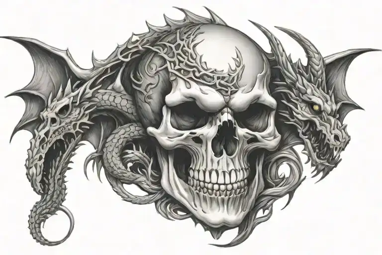 Skull And Dragon