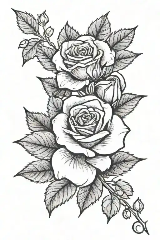 Holly Name Wih Rose Small