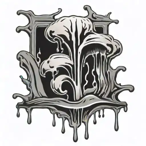 No Symbol With Liquid Dripping From It