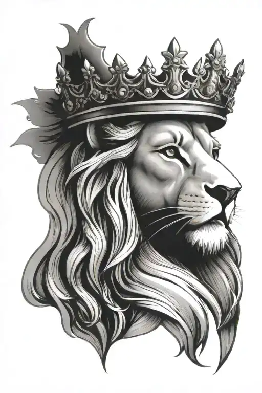 Jesus Lion Cross Crown Surrounded