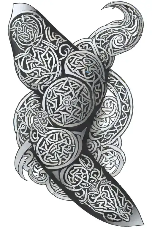 Celtic Viking Polynesian Full Arm Sleeve