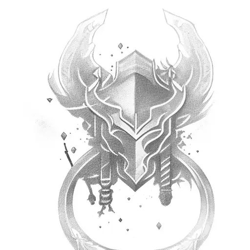 Half Sword Half Quill Vertically Cut