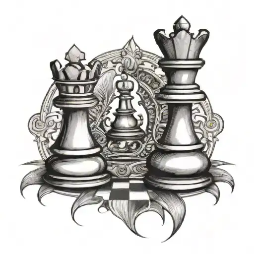 Black Queen Chess Piece