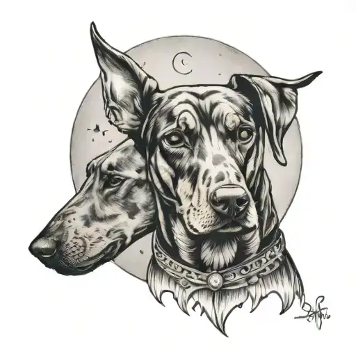 Doberlman Love You To The Moon