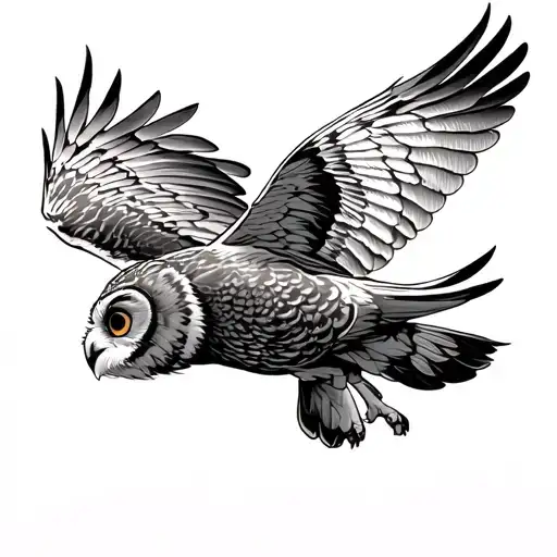 Owl Flying Owl