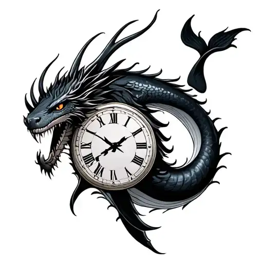 Whale Clock Dragon