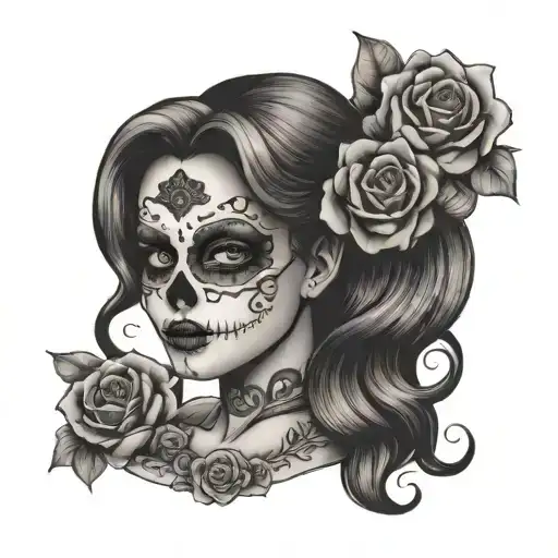 Sugar Skull Pin Up Girl
