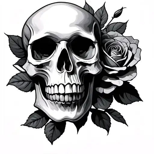 Rose With Skull