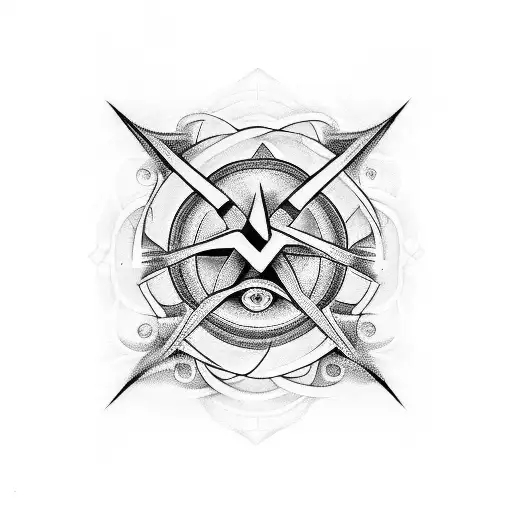 An Armband Tattoo With A Mix Of Music Symbols And Computer Code