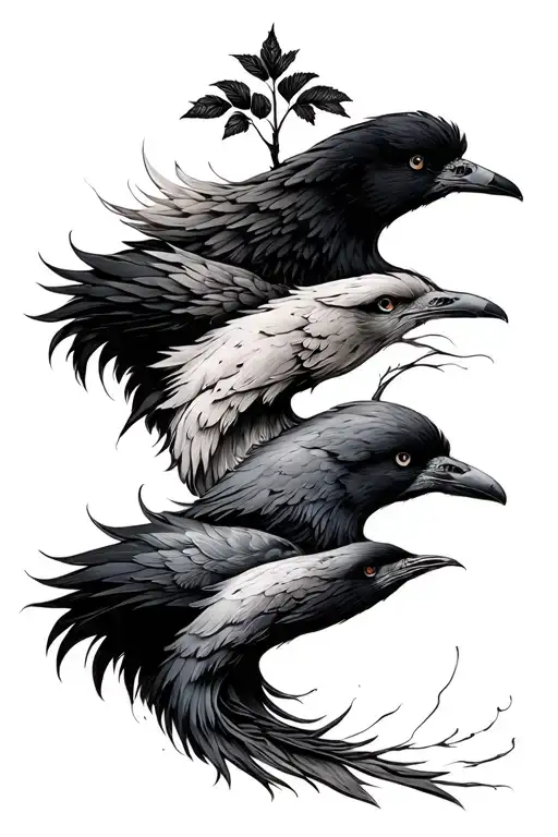 4 Seasons Represented Along A Line