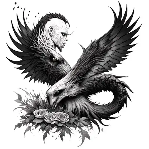 Good Vs Evil Nature Theme Full Sleeve