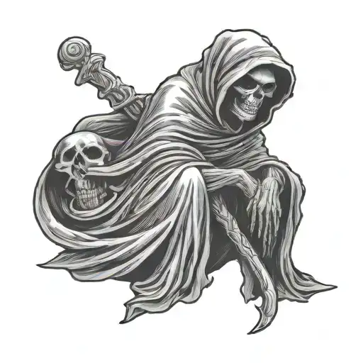 Grim Reaper Sitting