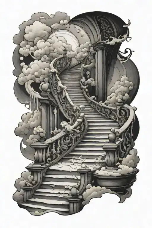 Tears In Heaven Staircase With Clouds