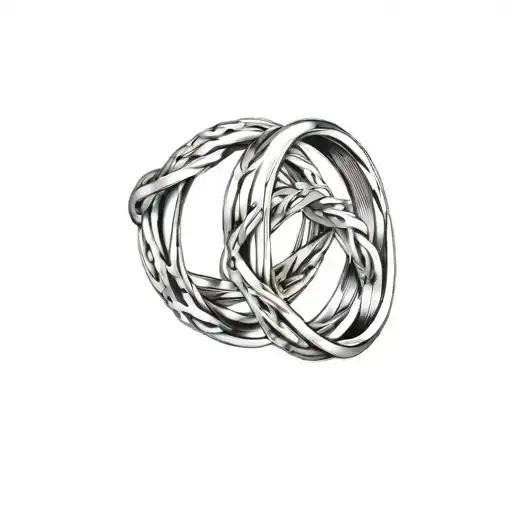 3D Rings Entertwined