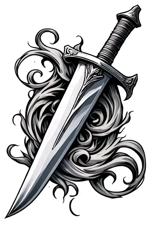 Traditional Flamberge Style Dagger