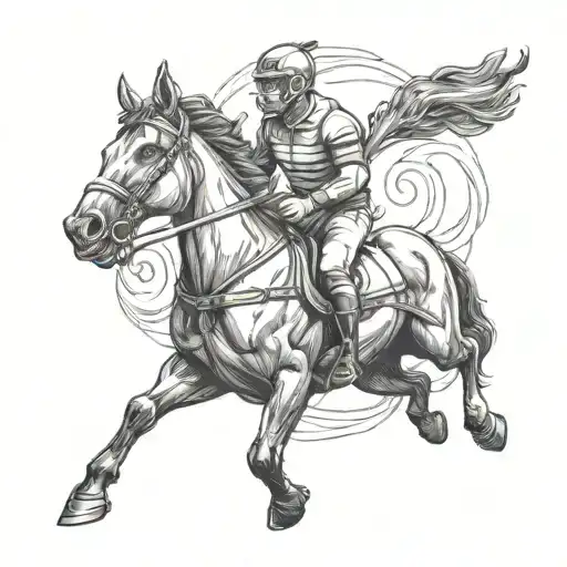 Rugby Player On A Horse