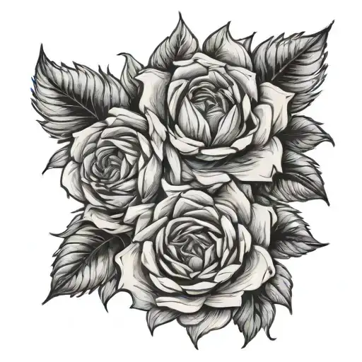 Sunflower Roses Intertwined