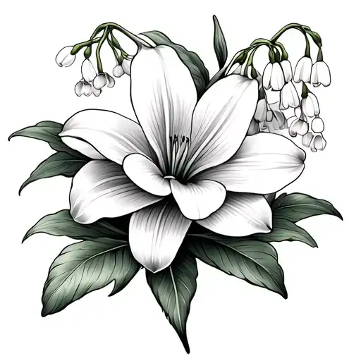 Lily Of The Valley And Marigold