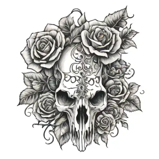 Horse Skull Roses