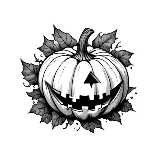 Pumpkin Tattoo Hand No Color Tattoo Unique