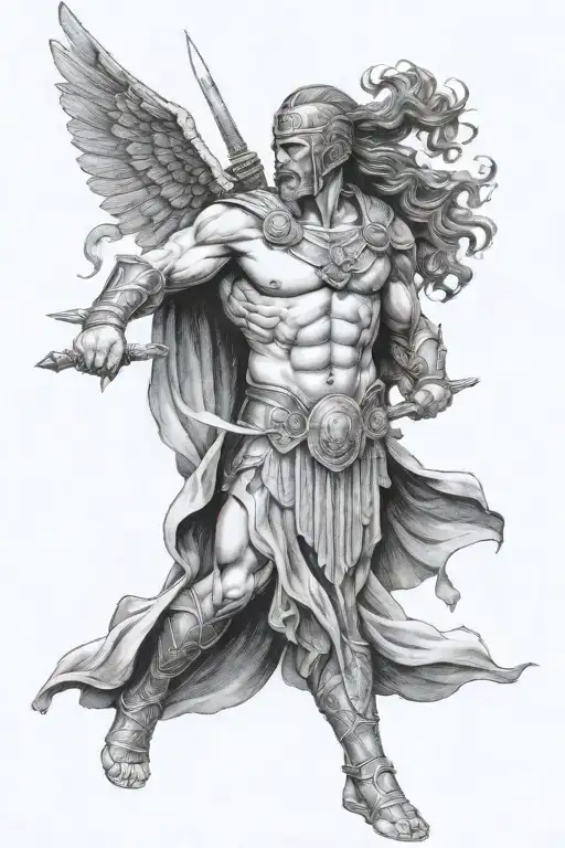 Zues With Spartan Warrior