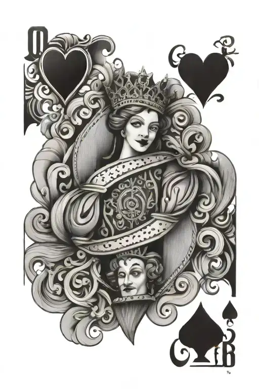 Queen Of Hearts Playing Card
