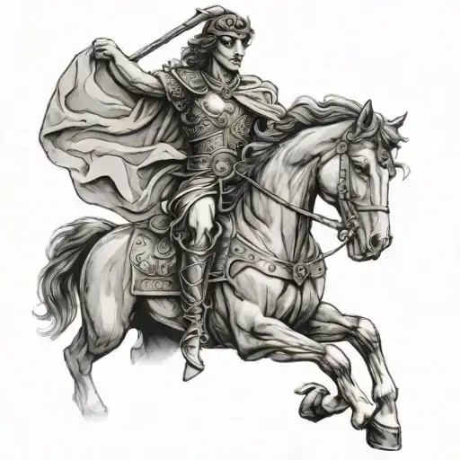 Alexander The Great In A Horse