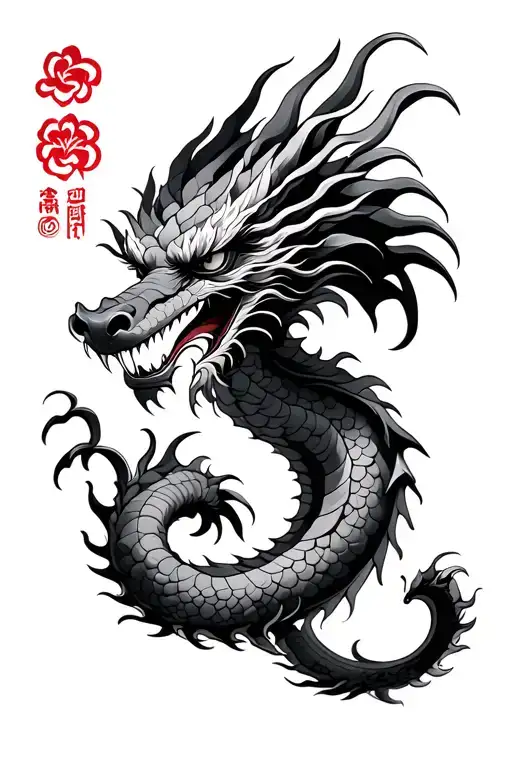 Japanese Dragon Tattoo Design