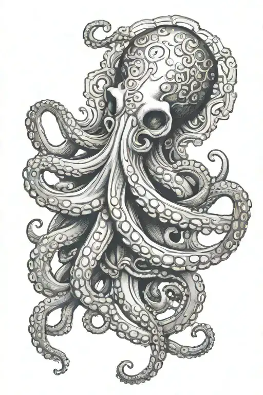 Octopus Arm Wrapped Around A Key