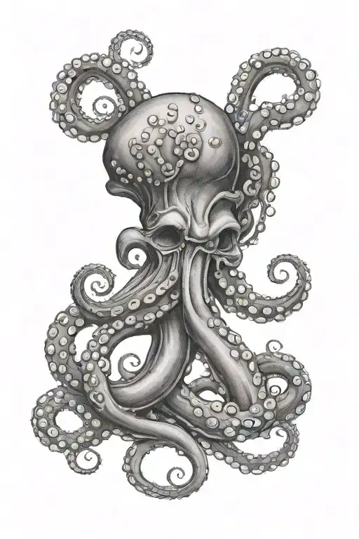 Octopus Arm Wrapped Around A Key