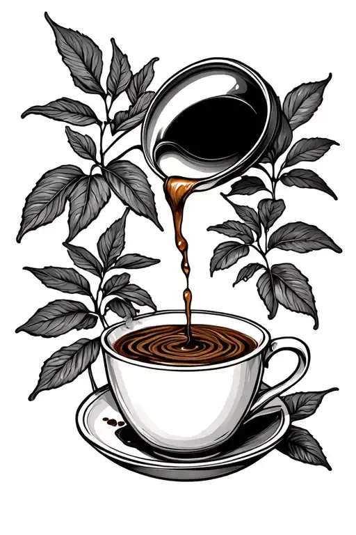 Coffee Pouring Making Coffee Plant