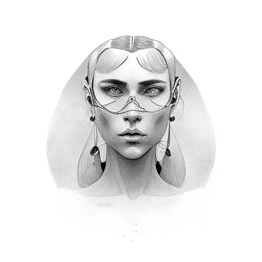 Oneq Clopatra Portrait In A Vintage Frame