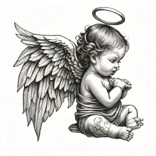 Baby Girl With Angel Wings