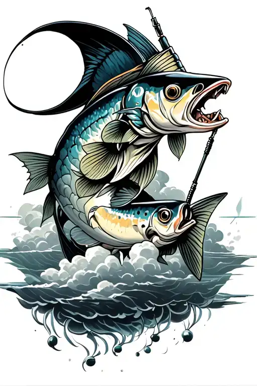 Fishing On Top Of A Cloud