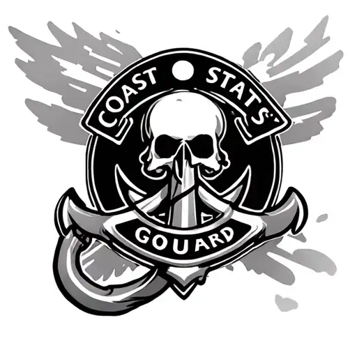 United States Coast Guard Anchor Intertwined