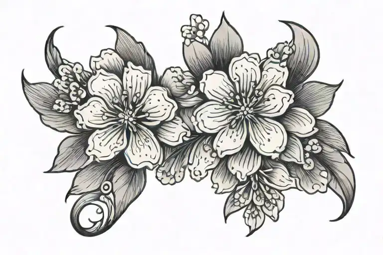 Sakura Bracelet Tattoo On Forearm