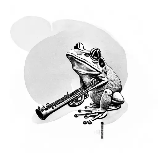 Frog With Saxophone