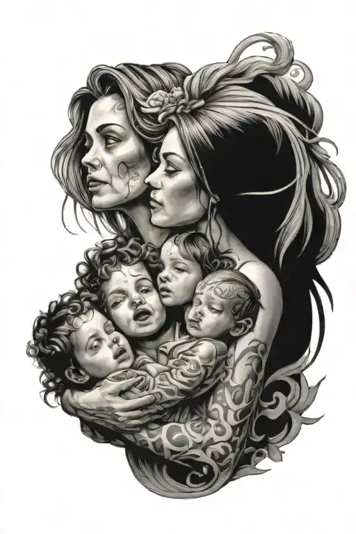 Woman With Children