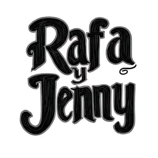 Rafa Y Jenny Anmbigram Lettering